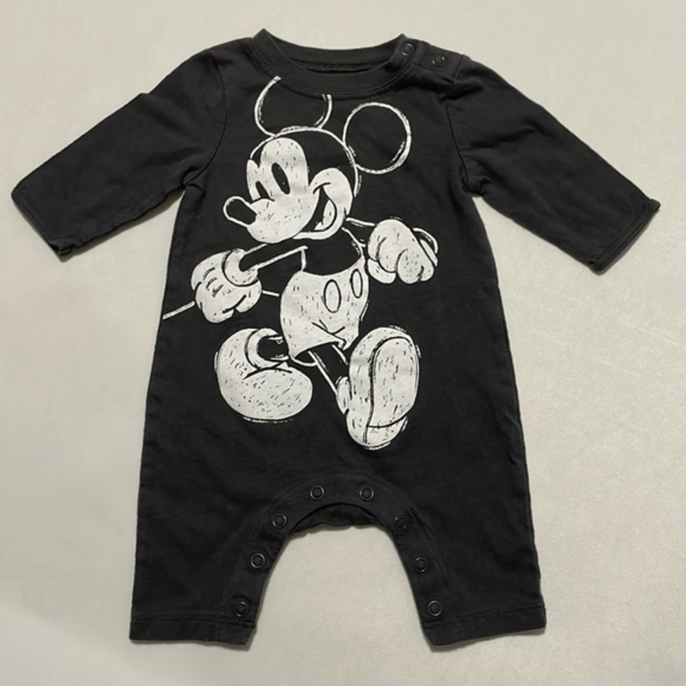 Mickey Mouse Long Sleeve Jumper Disney Jumping Beans Body Basics Newborn Gray